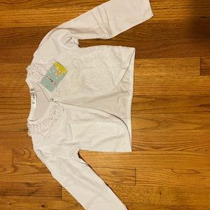 Little Girl’s White Cardigan